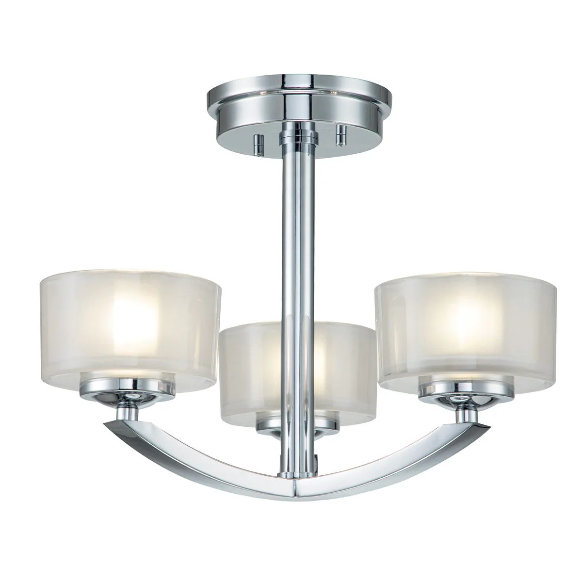 Meridian 3-flammig, halbbündig, poliertes Chrom