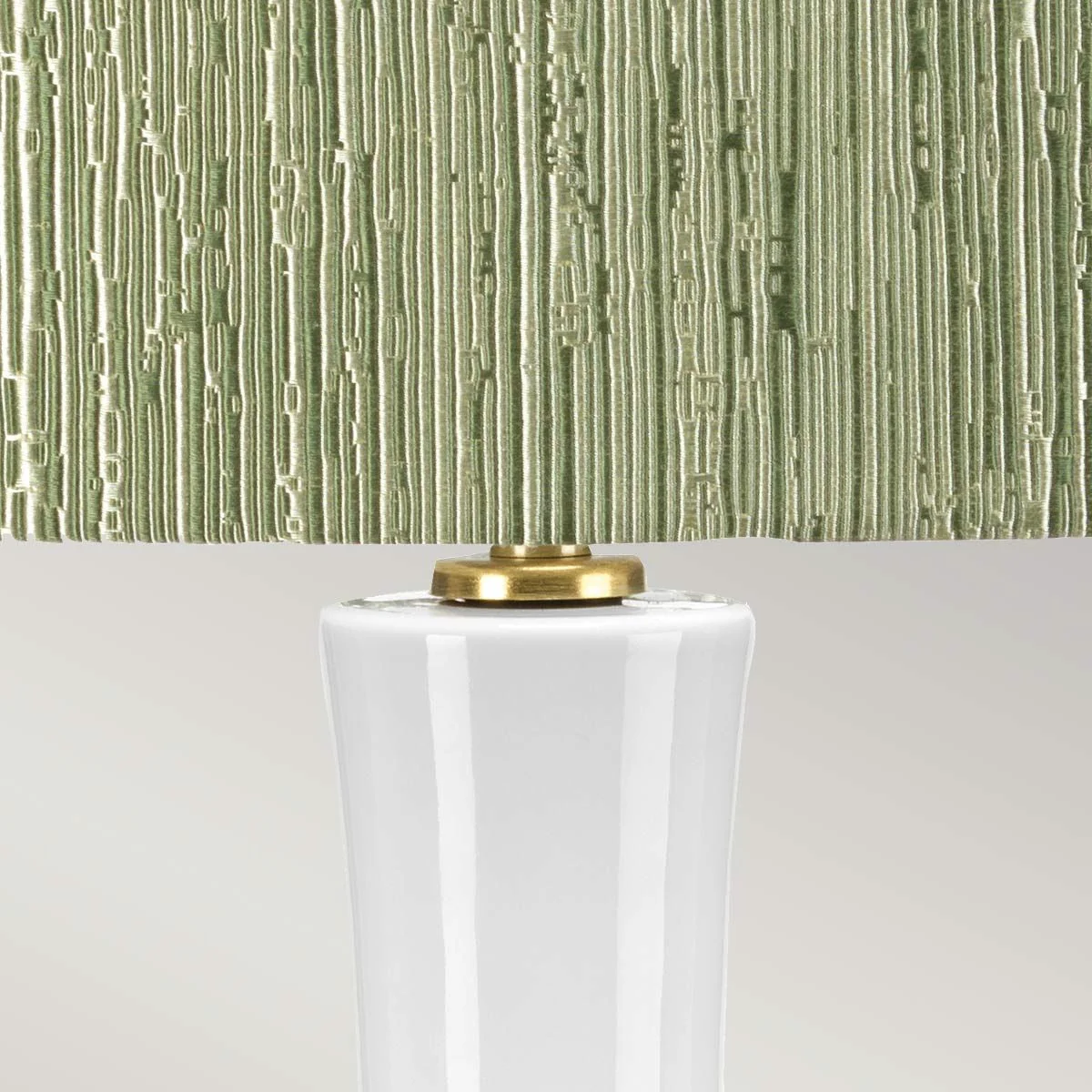 Milo 1-flammige Tischlampe - Gealtertes Messing, Weiß, Grün - Image 2