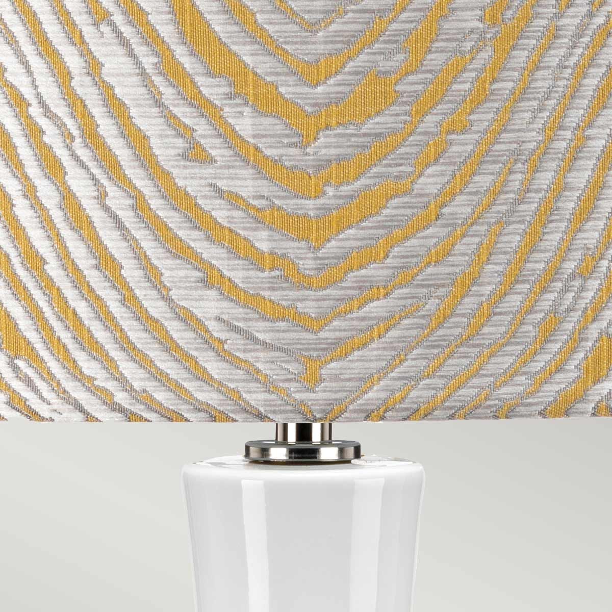 Milo 1-flammige Tischlampe - Poliertes Nickel, Weiß, Gelb - Image 2