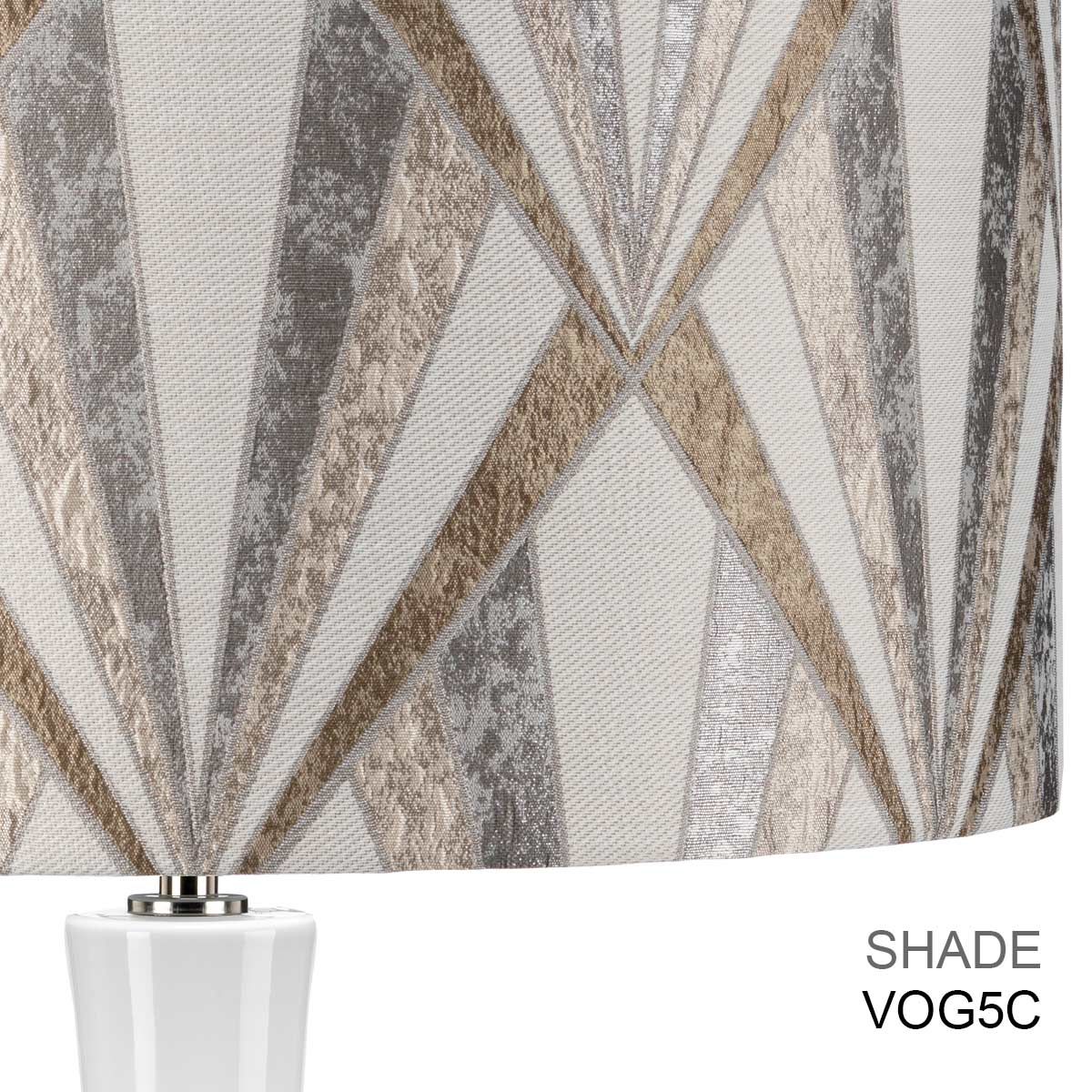 Milo 1-flammige Tischlampe - Poliertes Nickel, Weiß, Silber - Image 10