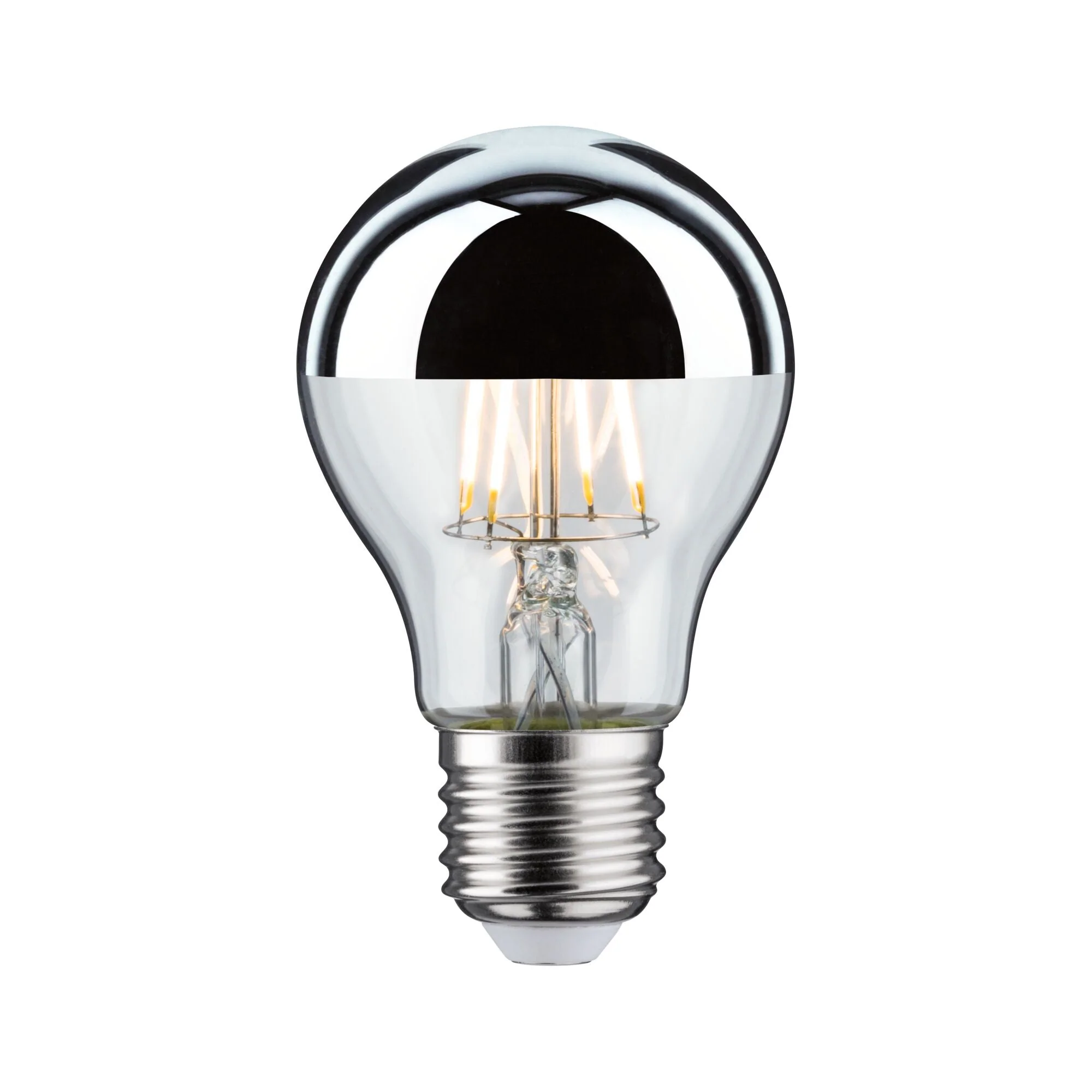 Modern Classic Edition LED Birne Kopfspiegel E27 600lm 6,5W 2700K Kopfspiegel Silber