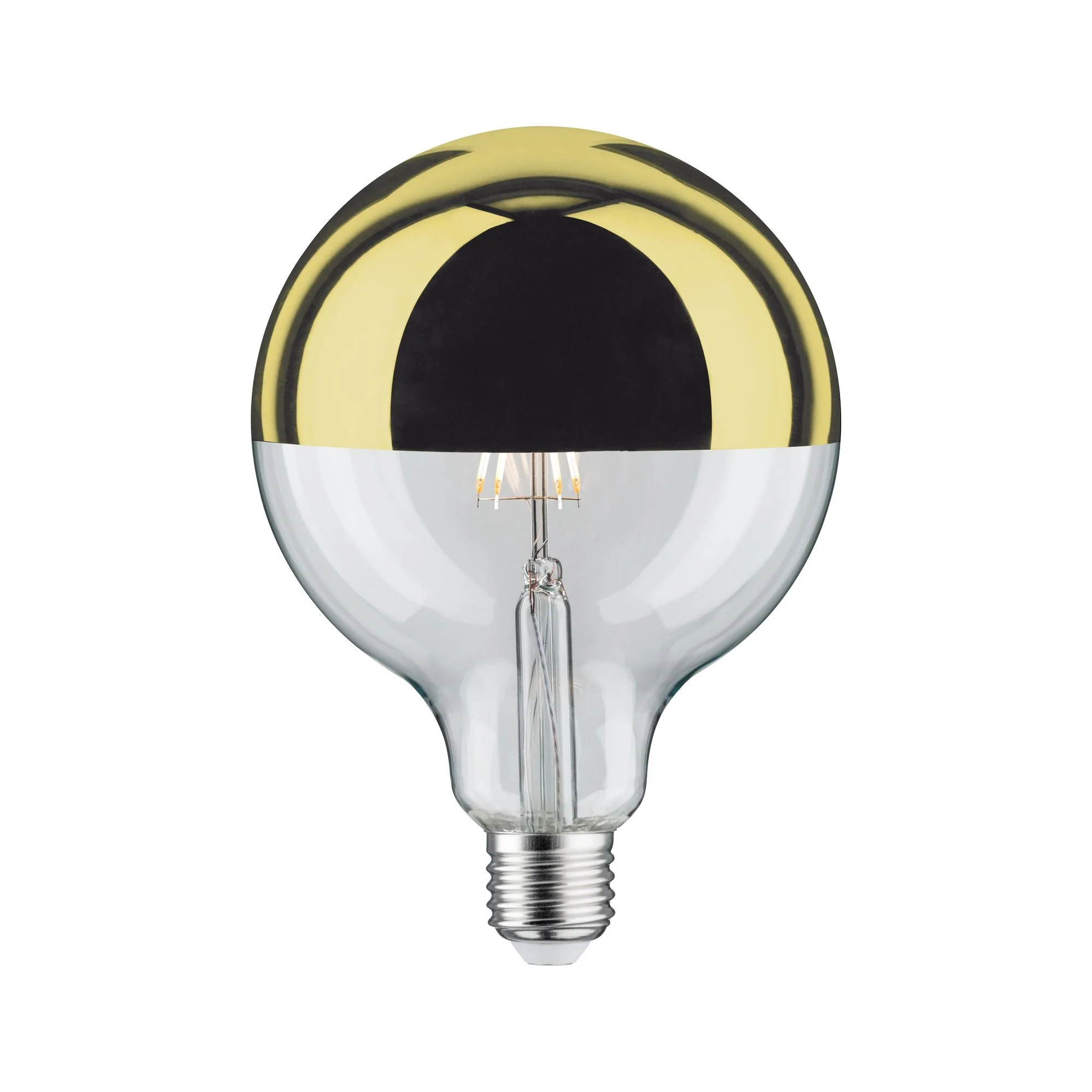 Modern Classic Edition LED Globe  Kopfspiegel E27 G125 600lm 6,5W 2700K dimmbar Kopfspiegel Gold