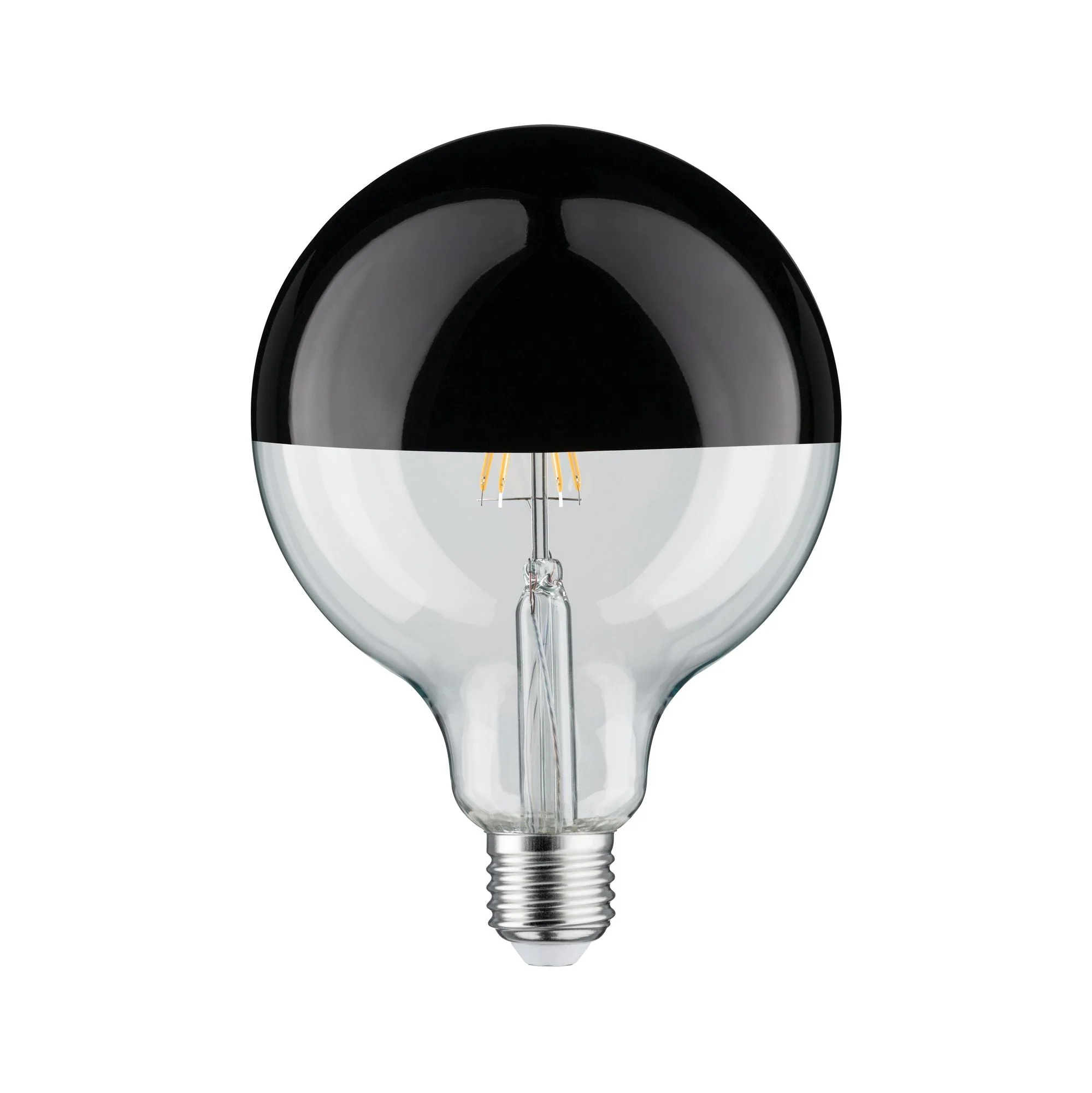 Modern Classic Edition LED Globe  Kopfspiegel E27 G125 600lm 6,5W 2700K dimmbar Kopfspiegel Schwarzchrom - Image 2