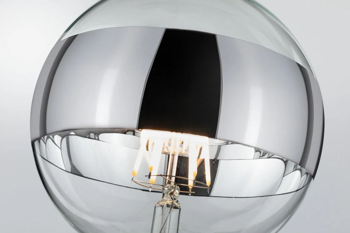 Modern Classic Edition LED Globe Ringspiegel  E27 230V 640lm 6,5W 2700K Ringspiegel Silber - Image 2
