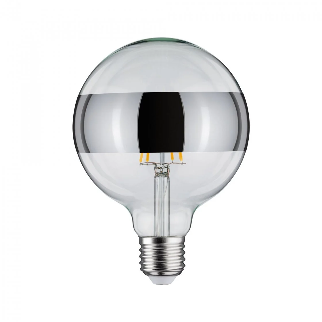 Modern Classic Edition LED Globe Ringspiegel  E27 230V 640lm 6,5W 2700K Ringspiegel Silber - Image 5