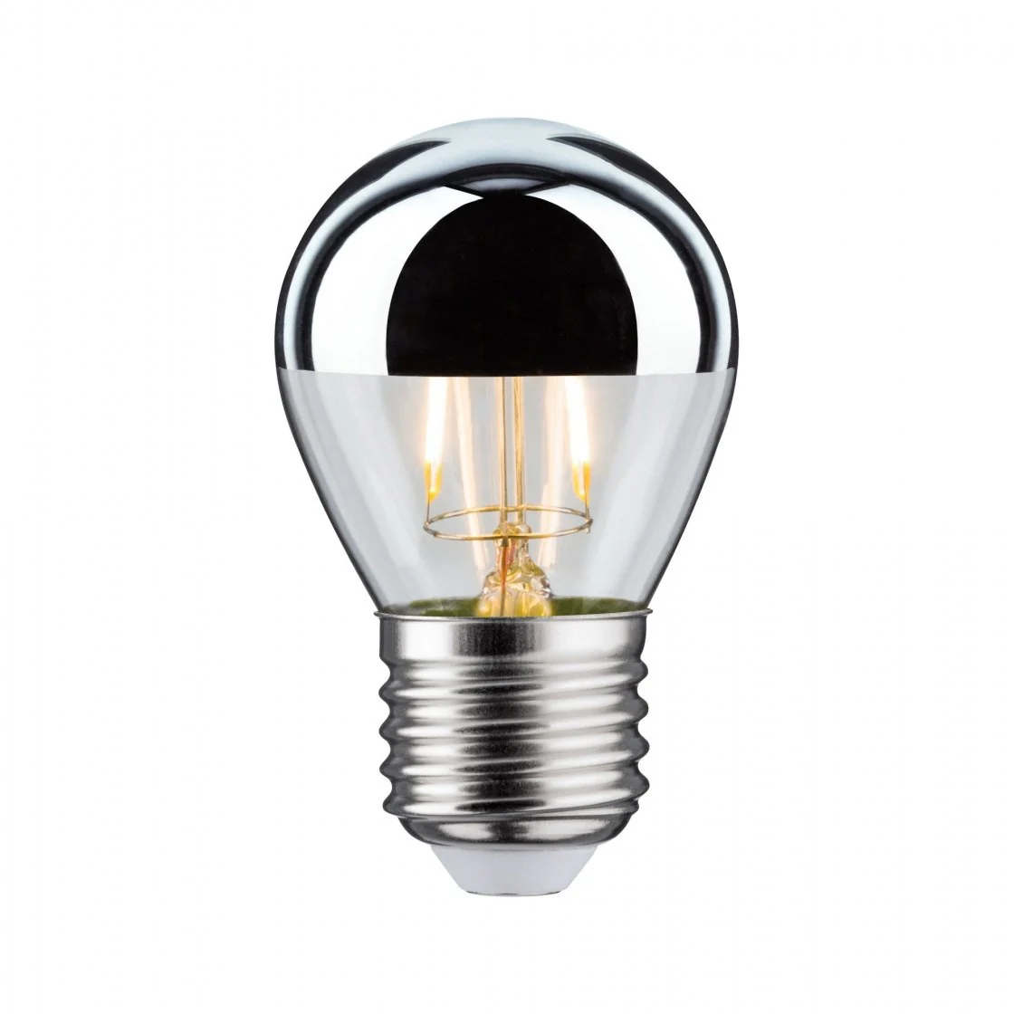 Modern Classic Edition LED Tropfen Kopfspiegel  E27 230V 220lm 2,6W 2700K Kopfspiegel Silber