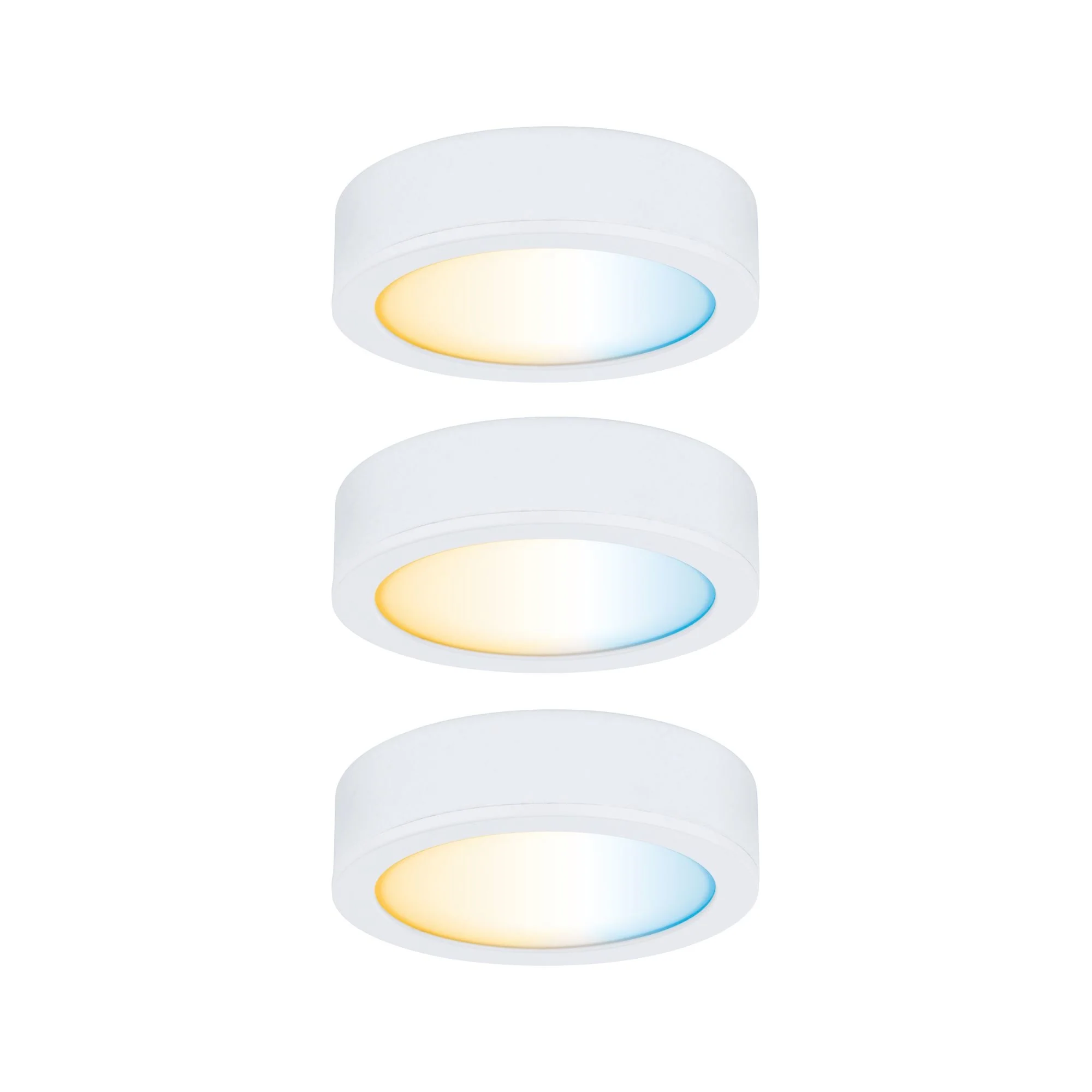 Möbelleuchten Clever Connect Starter Set Disc Weiß matt 12V 3x2,1W TunableWhite 2.700K