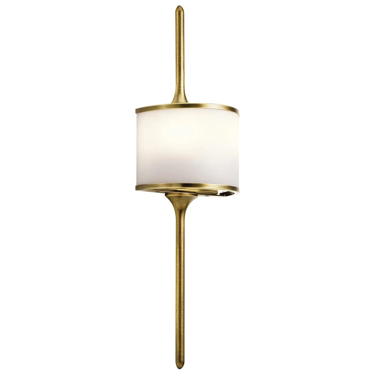 Mona 2-flammige kleine Wandleuchte - Naturmessing
