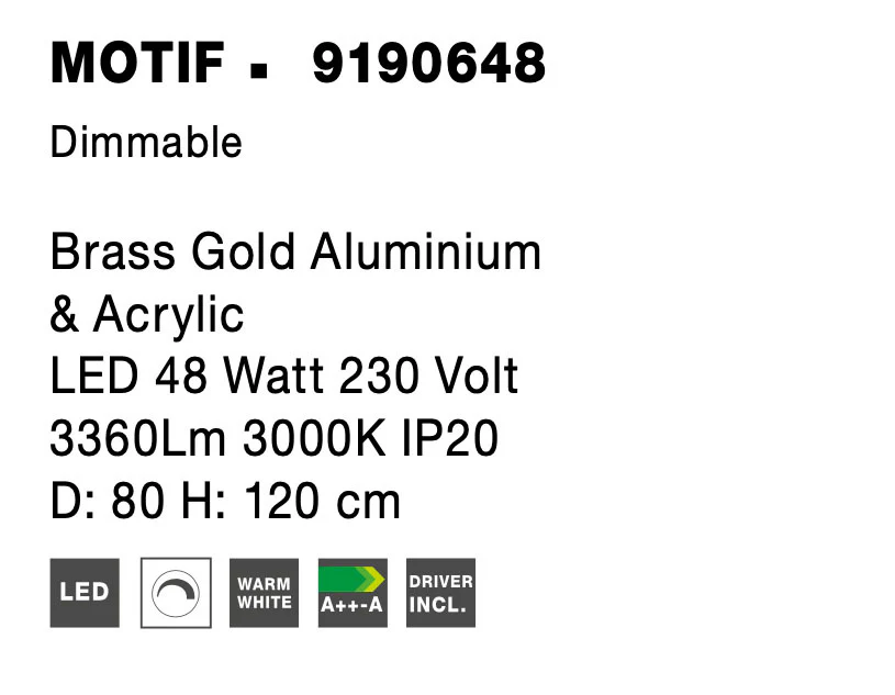 MOTIF Pendelleuchte 50 Watt 800 mm 3000 Kelvin dimmbar - Image 6