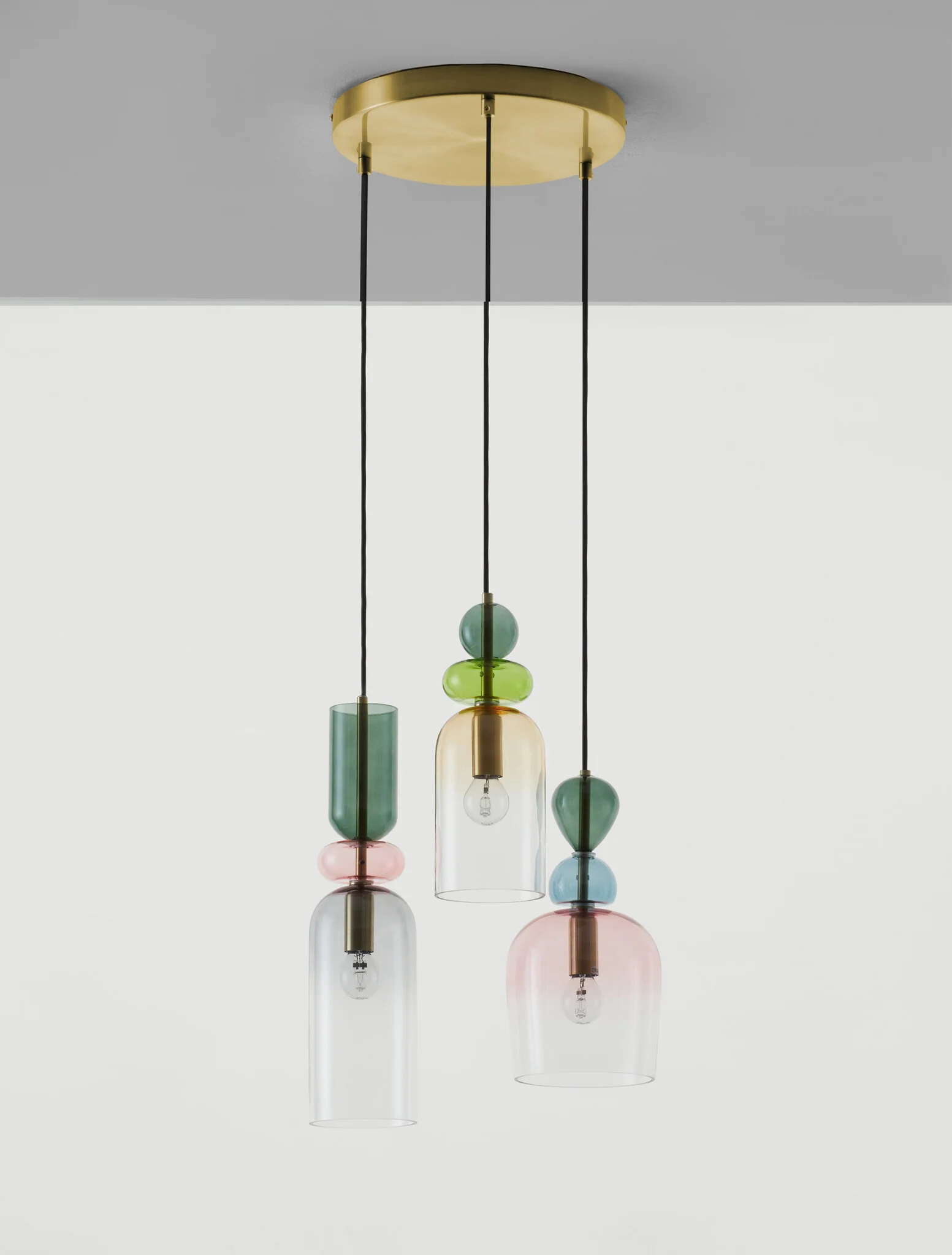 Nova Luce MURANO Pendelleuchte E14 3-fach Gold dimmbar 9009237  4170 mm dimmbar - Image 3