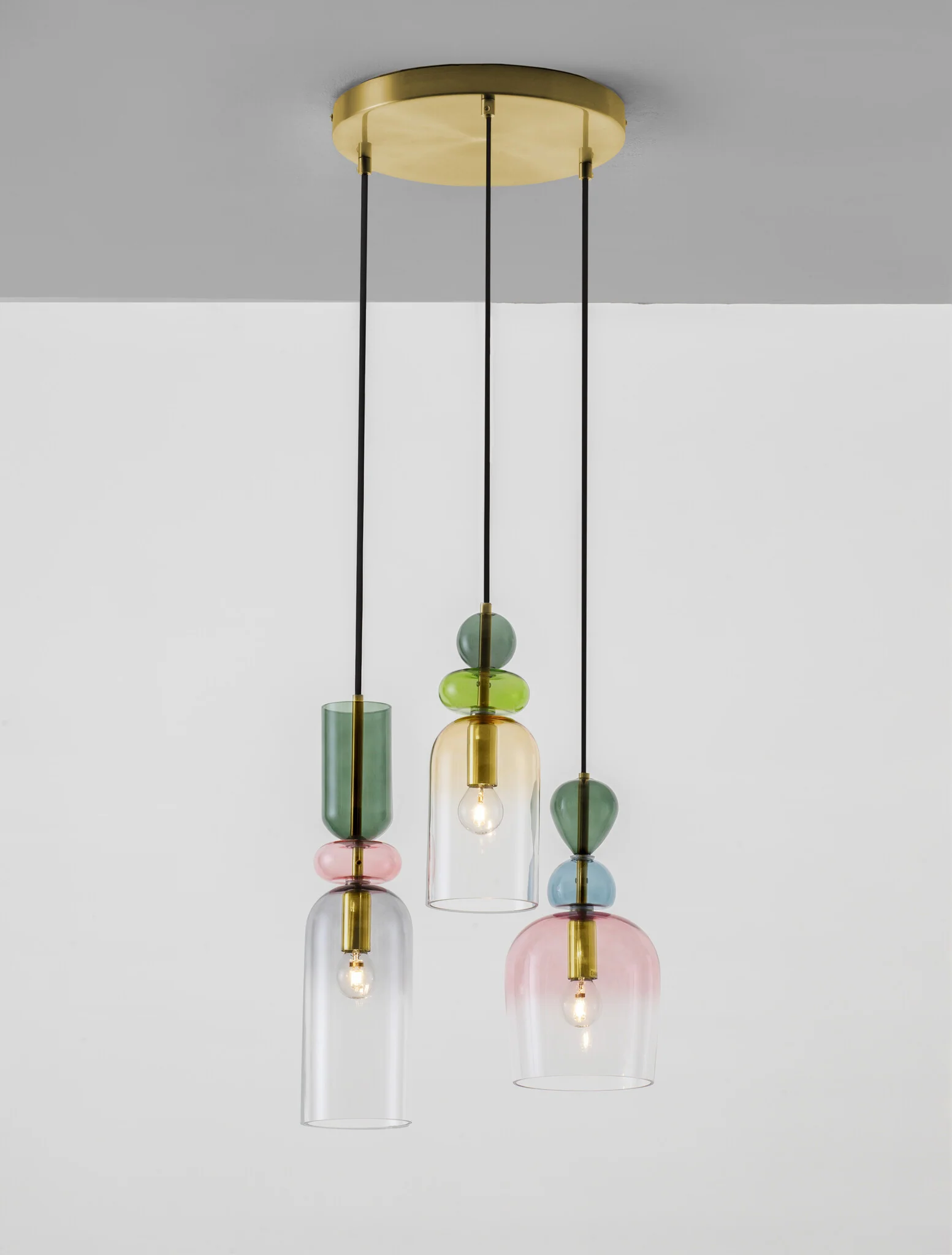 Nova Luce MURANO Pendelleuchte E14 3-fach Gold dimmbar 9009237  4170 mm dimmbar - Image 4