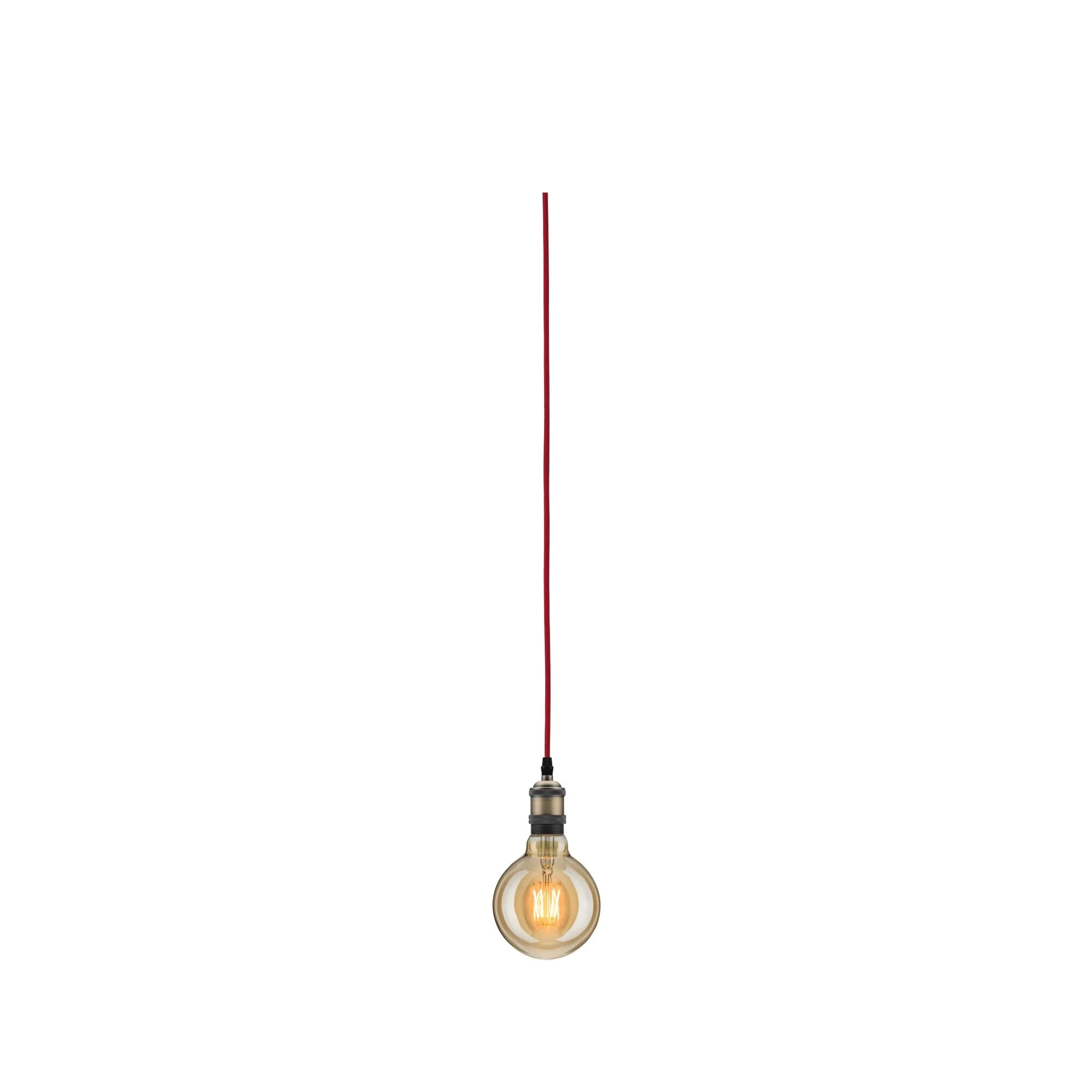 Neordic Eldar inkl. Stecker E27 max. 20W Rot/Nickel gebürstet dimmbar Metall - Image 3