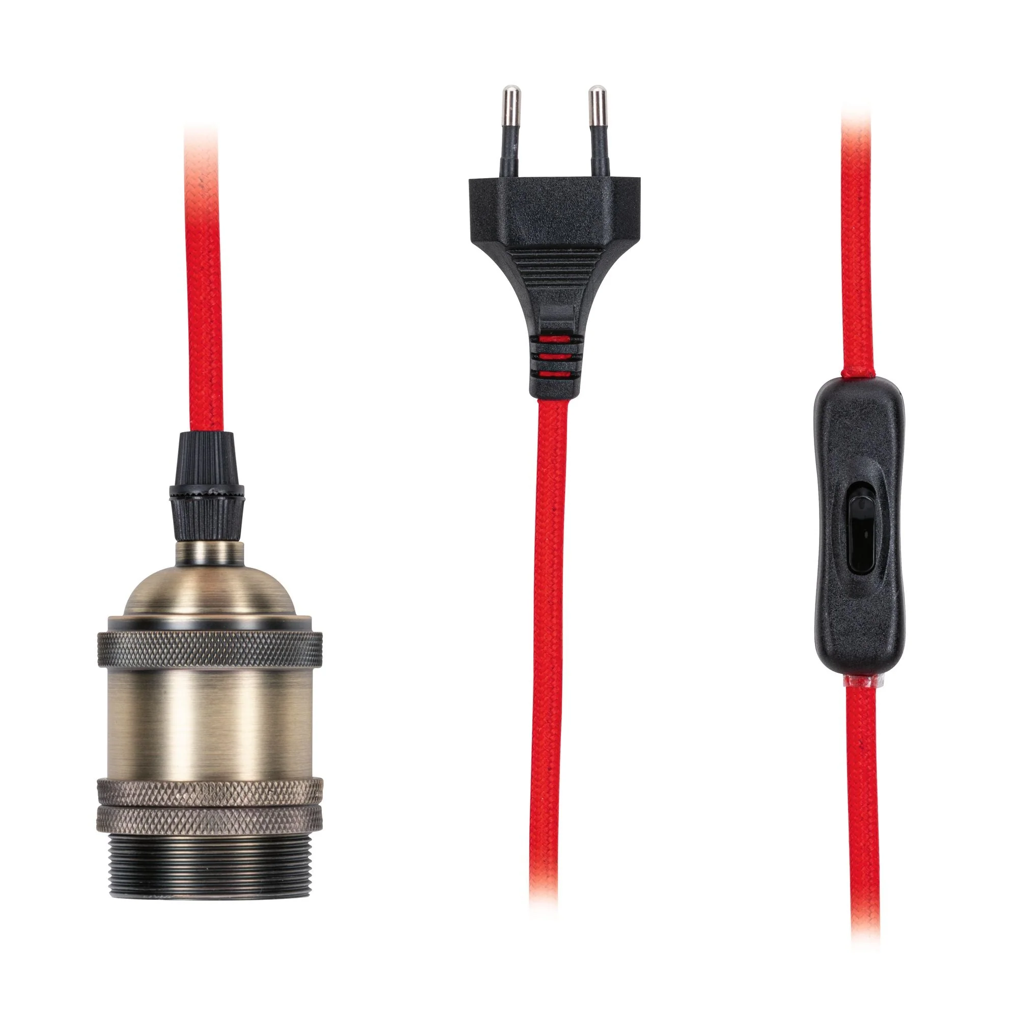 Neordic Eldar inkl. Stecker E27 max. 20W Rot/Nickel gebürstet dimmbar Metall - Image 8
