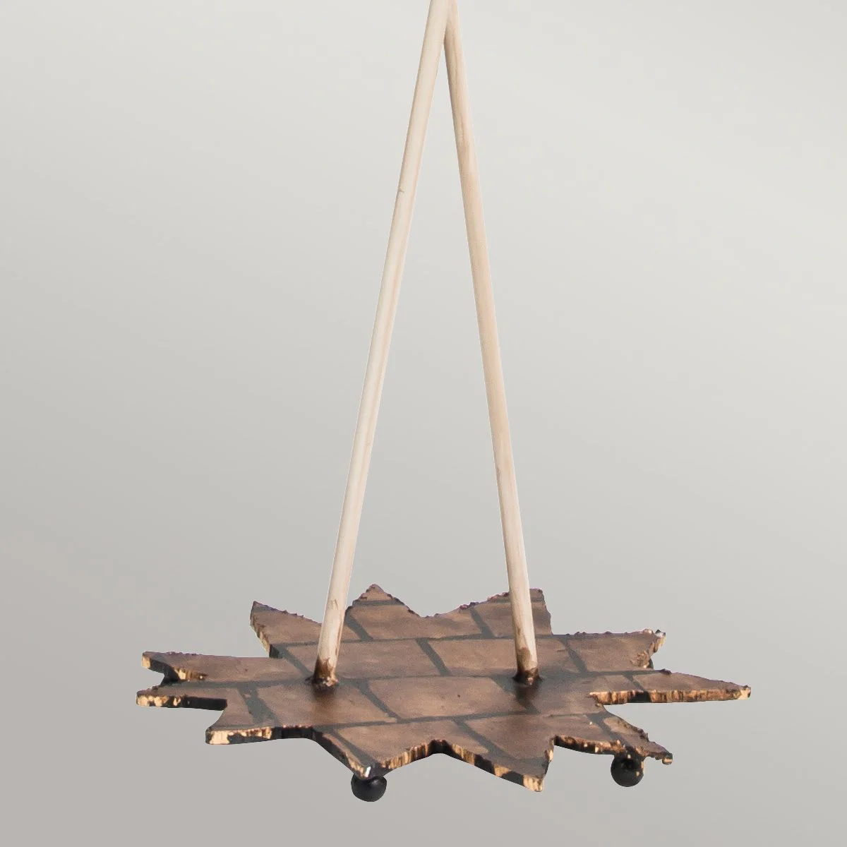 Nettle Luxe Stehlampe mit 2 Lichtern, Gold und Taupe - Image 4