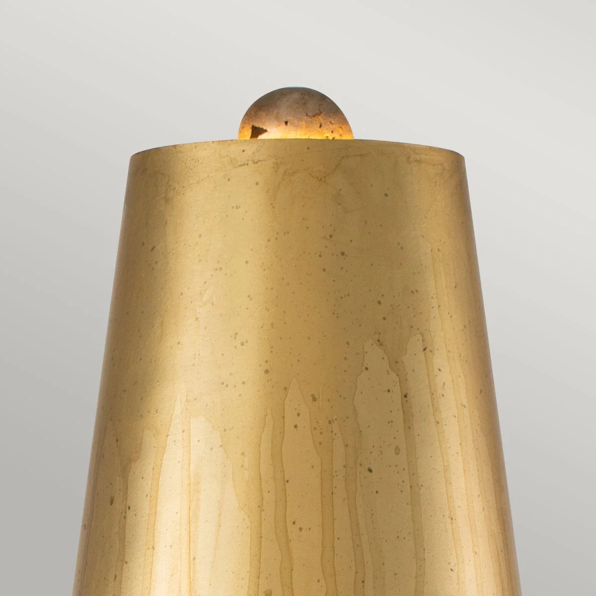 Noma Luxe Tischlampe mit 1 Licht, Blattgold, Schwarz und Silber, Schirm aus glasiertem Blattgold - Image 2