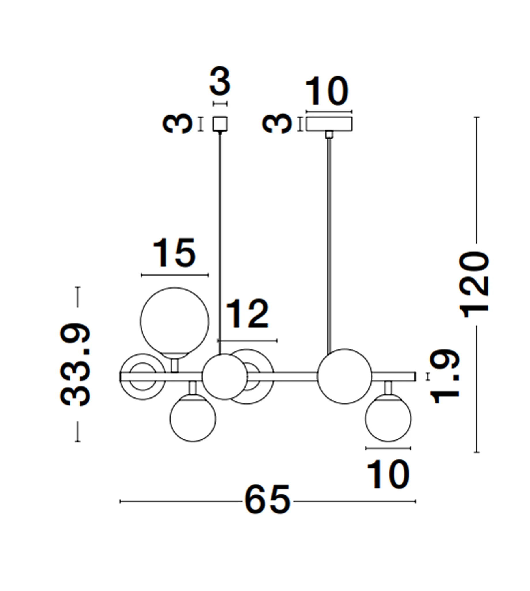 ODILLIA Pendelleuchte  650 mm dimmbar - Image 6