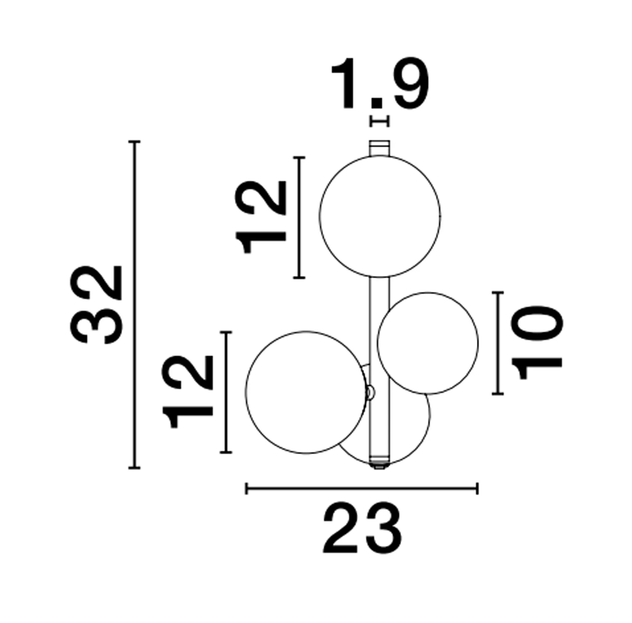 ODILLIA Wandaufbauleuchte  230 mm dimmbar - Image 2