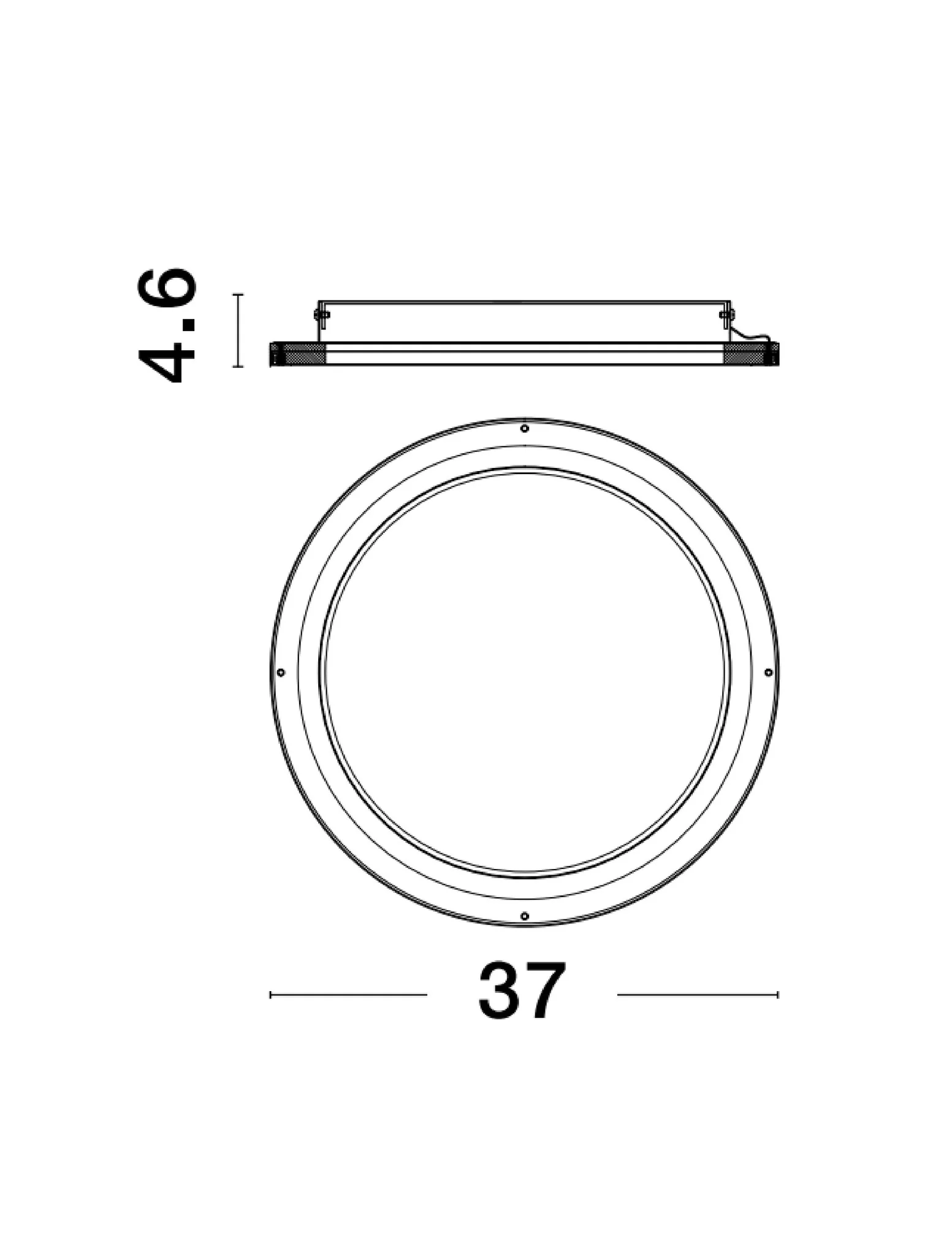 OGGY Deckenaufbauleuchte 30 Watt 370 mm 3000 Kelvin - Image 9