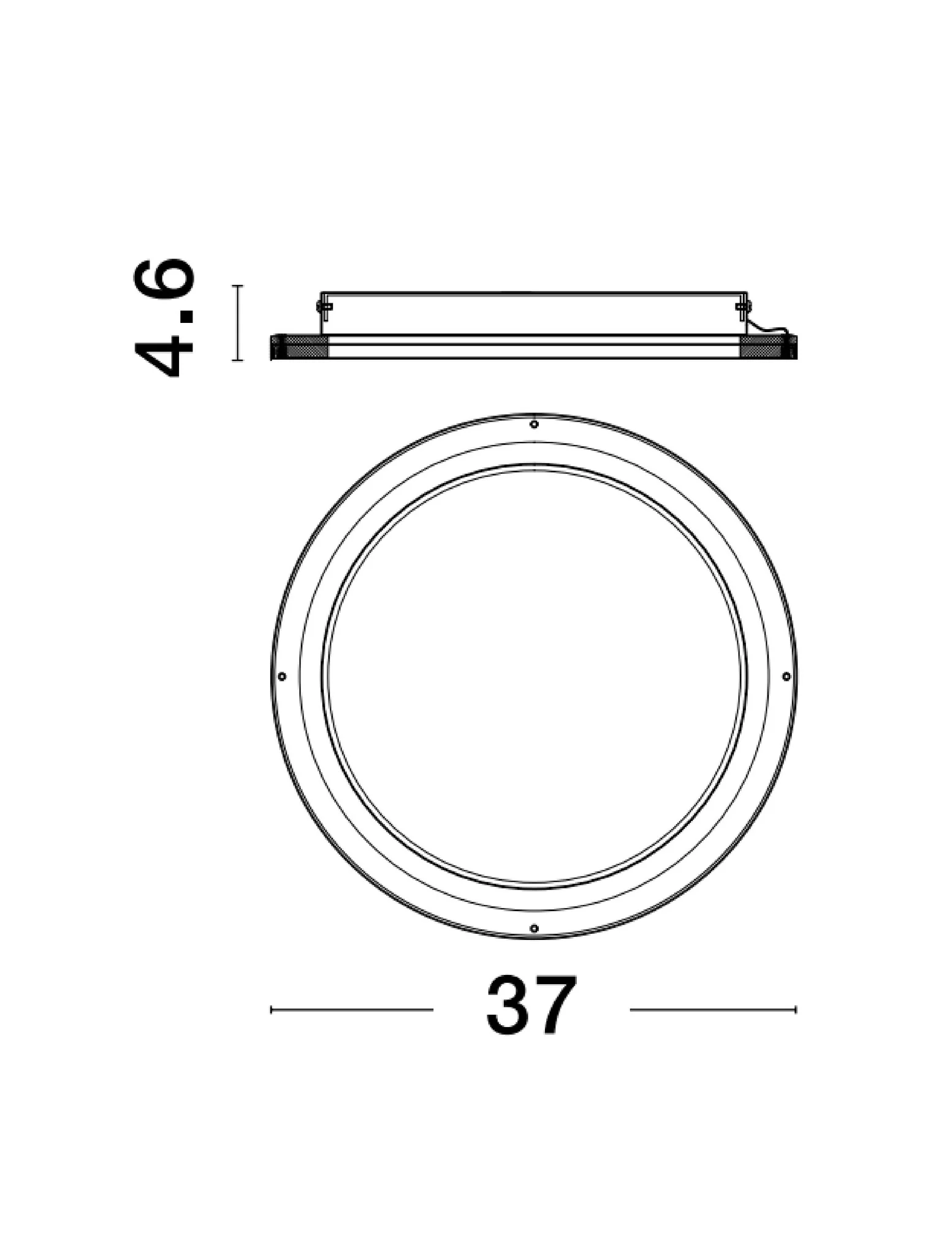 OGGY Deckenaufbauleuchte 30 Watt 370 mm 3000 Kelvin - Image 9