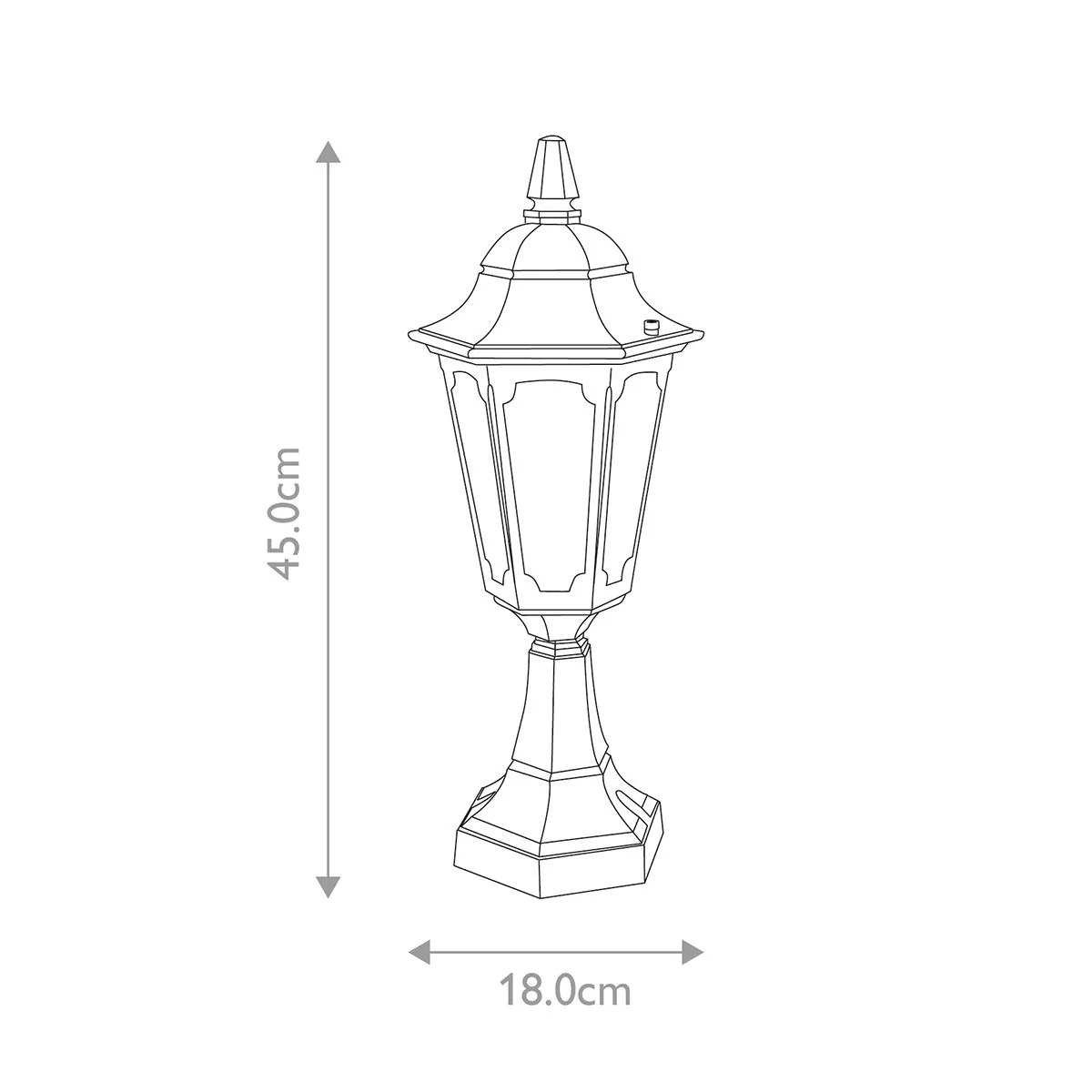 Parish Mini-Standlaterne mit 1 Licht, Schwarz - Image 6