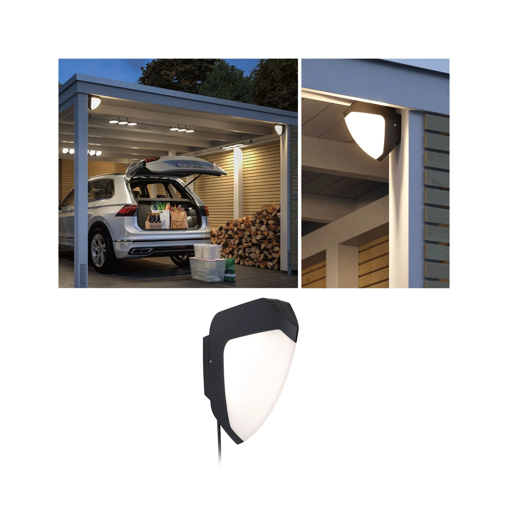 Park + Light Ikosea Bewegungsmelder IP44 50x203mm 3000K 5,6W 350lm 12V Anthrazit Kunststoff