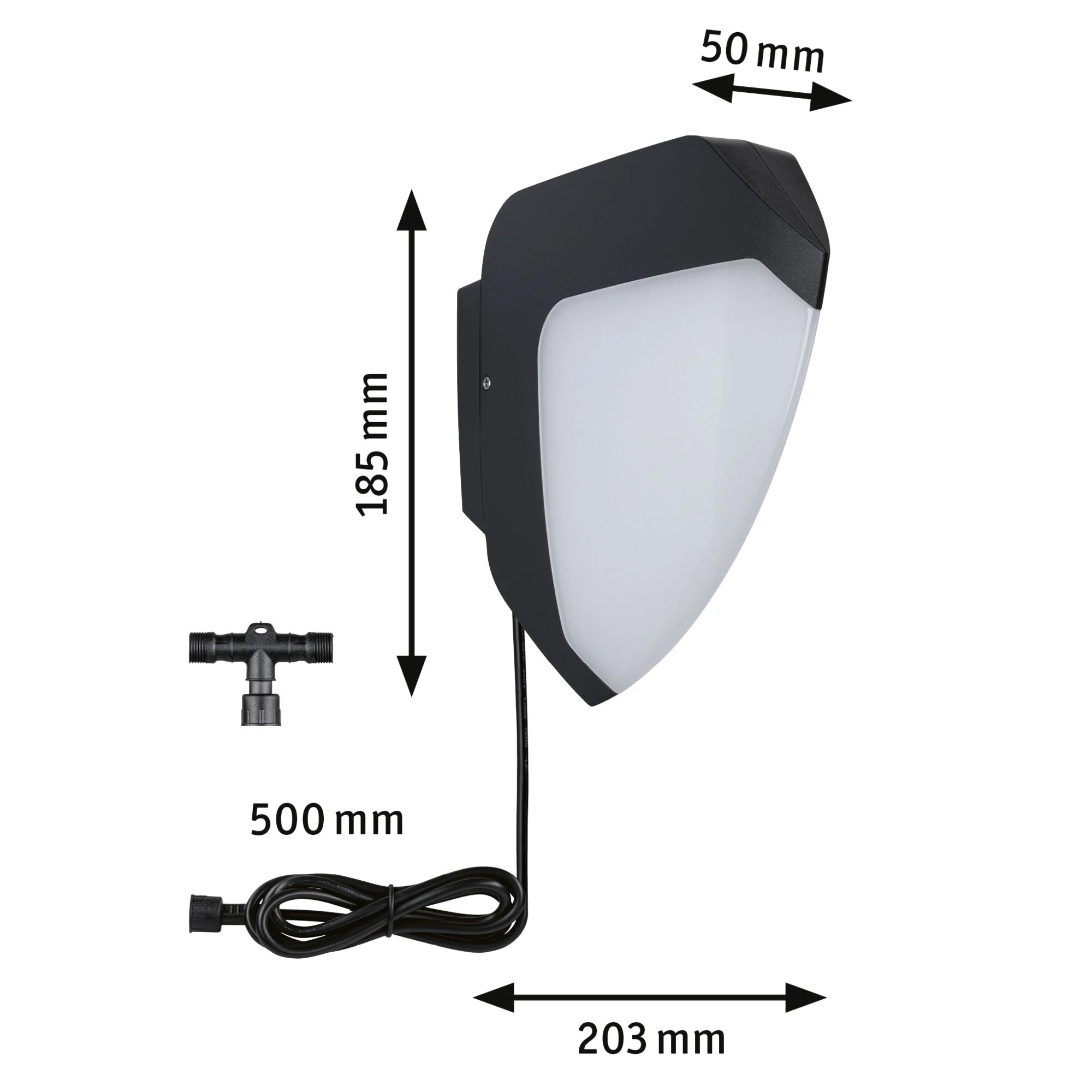 Park + Light Ikosea IP44 50x203mm 3000K 5,6W 350lm 12V Anthrazit Kunststoff - Image 3