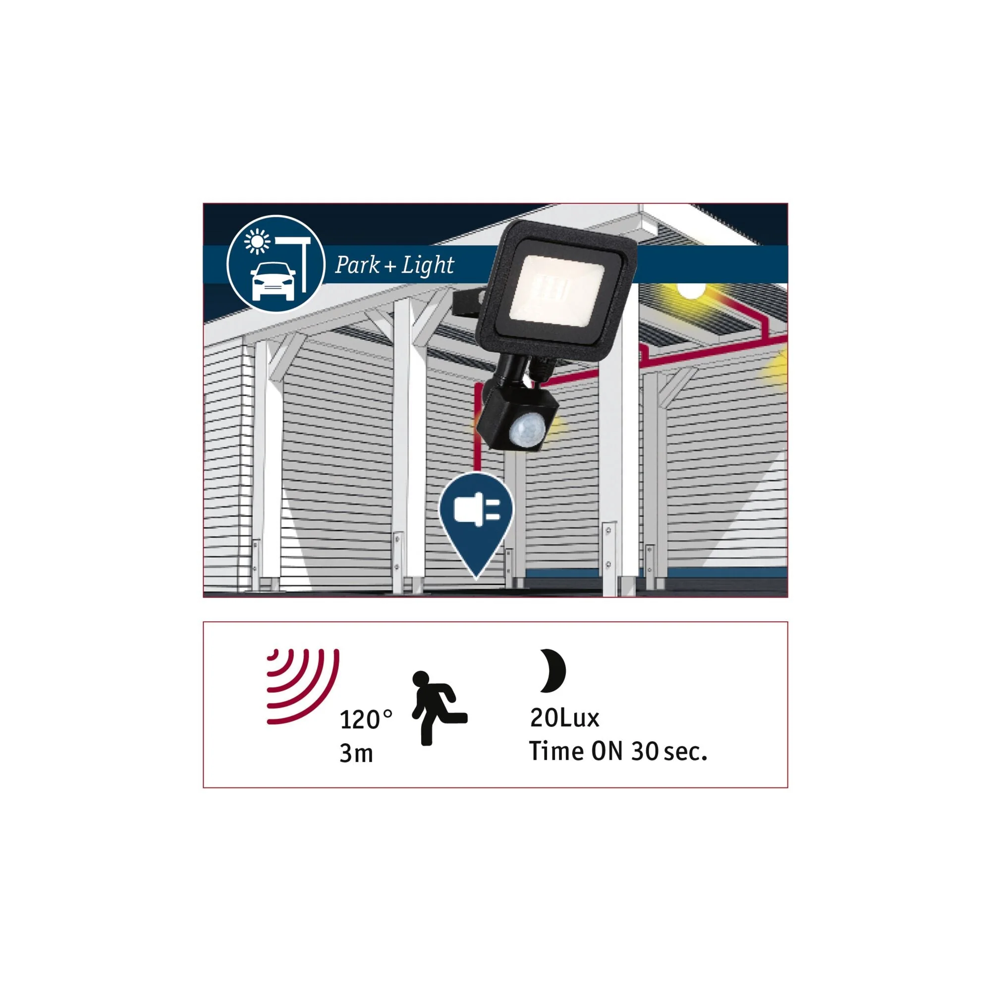 Park + Light Ikosea IP44 50x203mm 3000K 5,6W 350lm 12V Anthrazit Kunststoff - Image 8