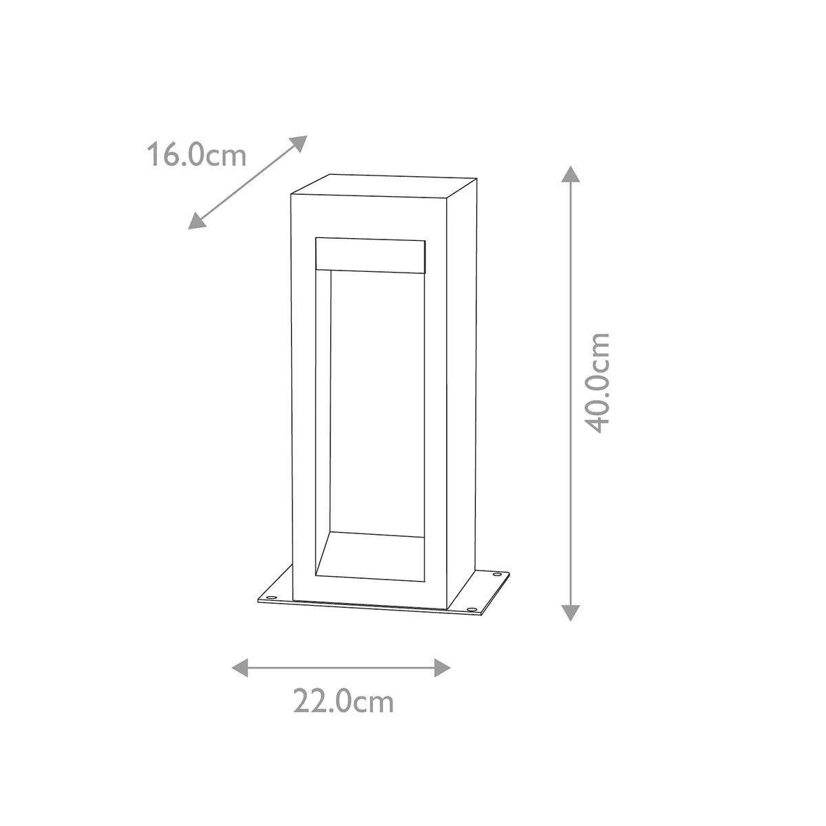 Parkstone Medium LED Poller - Basaltstein mit Edelstahl - Image 6