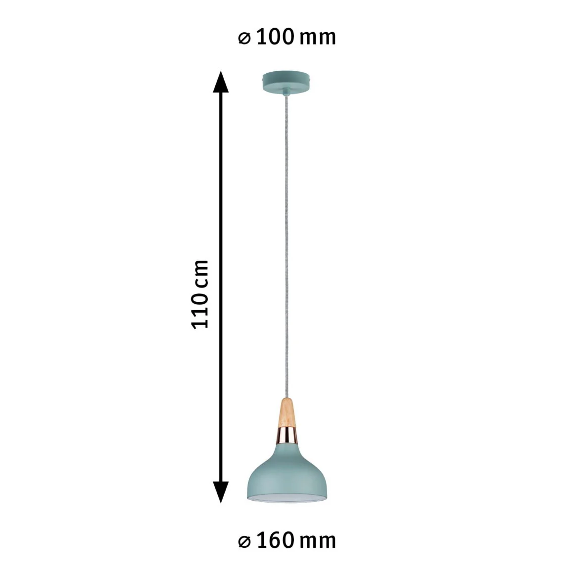 Neordic Juna Pendelleuchte 160mm max.1x20W E14 Softgrün/Ku/Ho 230V Me/Ho Pendelleuchte - Image 3