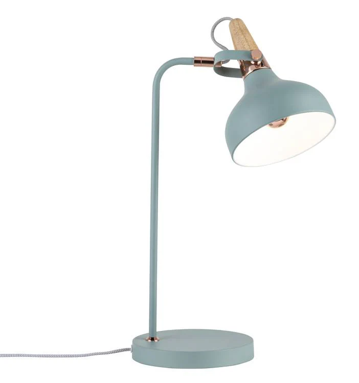 Neordic Juna Tischleuchte max.1x20W E14 Softgrün/Kupfer/Holz 230V Metall/Holz Tischleuchte - Image 2
