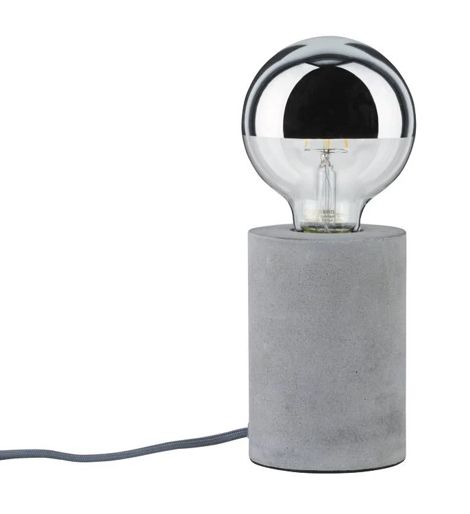 Neordic Mik Tischleuchte rund max.1x20W E27 Grau 230V Beton   Tischleuchte