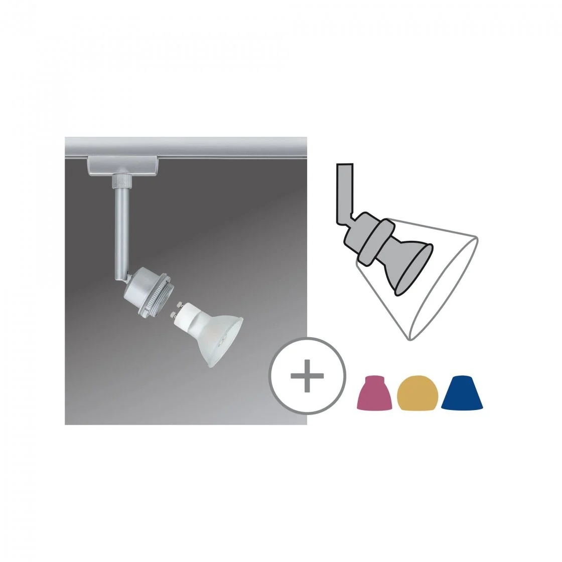 URail System DecoSystems LED Spot 1x3,5W GZ10 230V Chrom matt Metall - Image 3