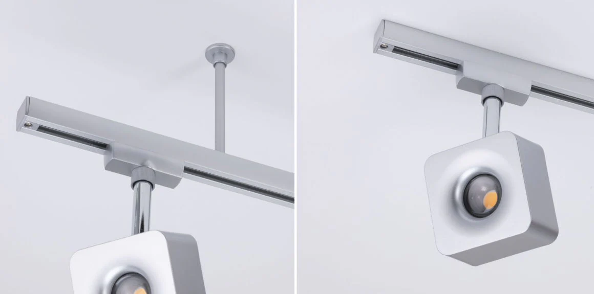 URail System Light&Easy Abhängung 105mm Chrom matt 230V Metall - Image 3