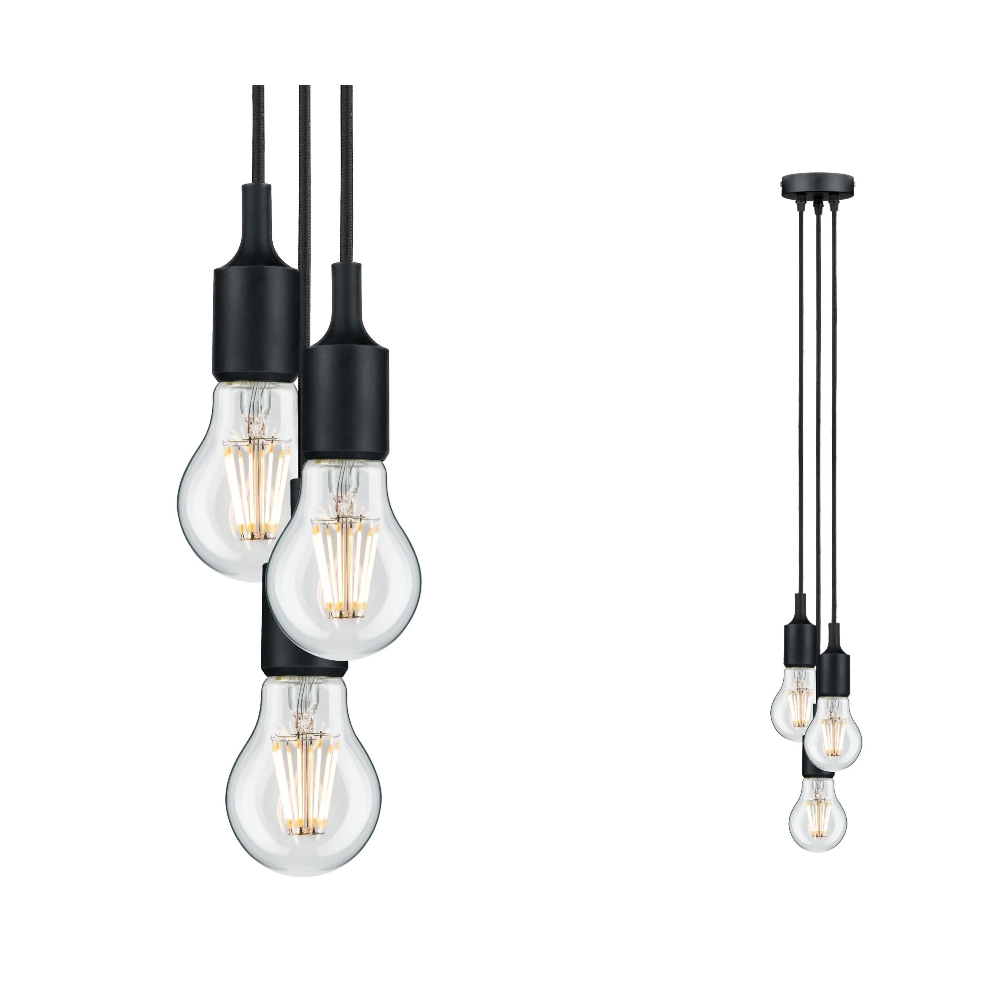 Pendelleuchte Neordic Ketil E27 max. 3x20W Schwarz Pendelleuchte - Image 2