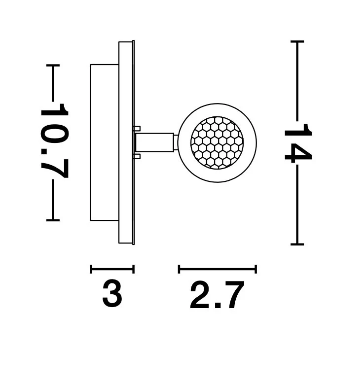 PENOR Wandaufbauleuchte 9 Watt 140 mm 3000 Kelvin - Image 9
