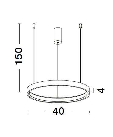 PERRINE Pendelleuchte 22 Watt 400 mm 3000 Kelvin dimmbar - Image 9