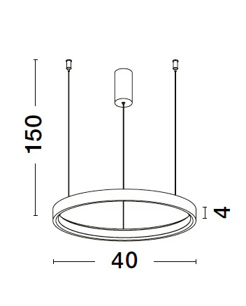 PERRINE Pendelleuchte 22 Watt 400 mm 3000 Kelvin dimmbar - Image 8