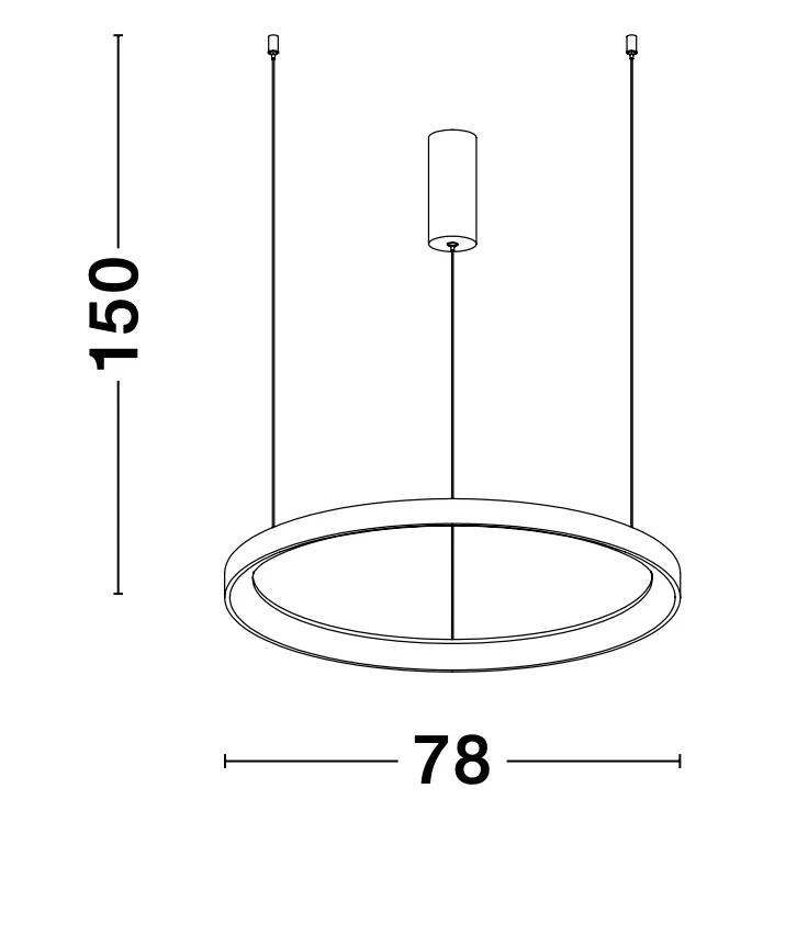 PERTINO Pendelleuchte 61 Watt 780 mm 3000 Kelvin dimmbar - Image 6