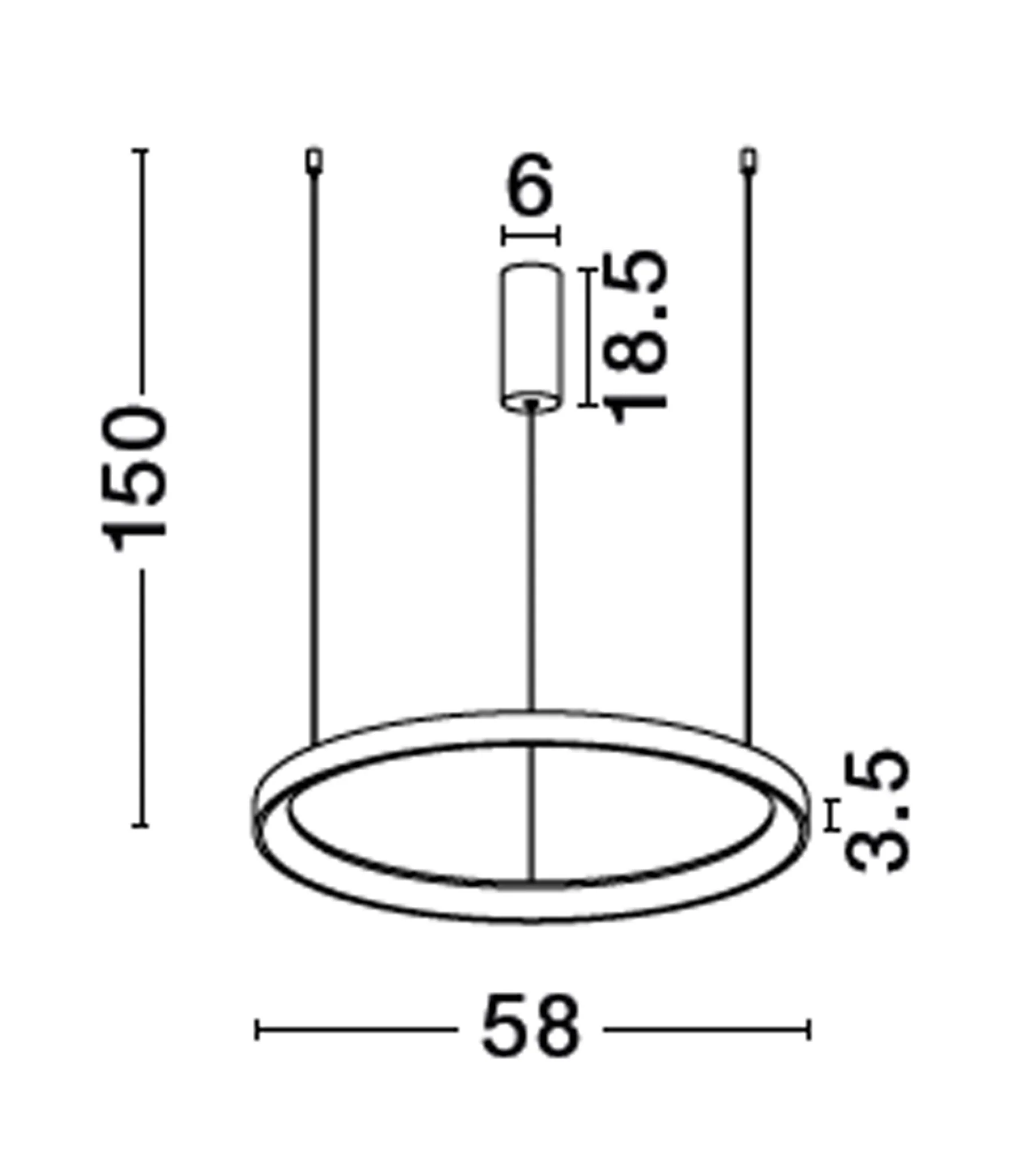 PERTINO Pendelleuchte 48 Watt 580 mm 2700 Kelvin dimmbar - Image 6
