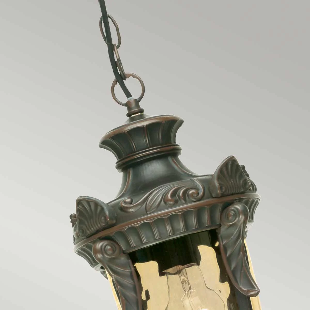 Philadelphia 1-flammige mittelgroße Kettenlaterne - Altbronze - Image 2