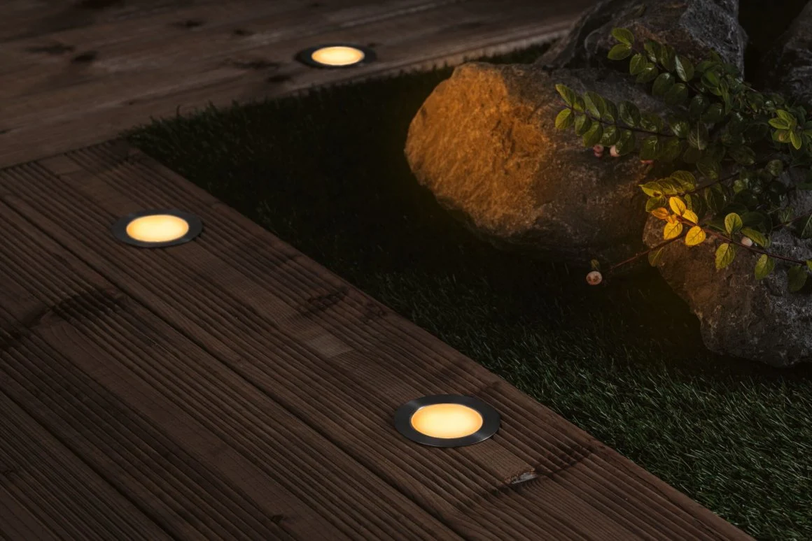 Plug & Shine LED Bodeneinbauleuchte Floor Basisset Insektenfreundlich  IP67 2200K 3x2W 21VA Silber - Image 3