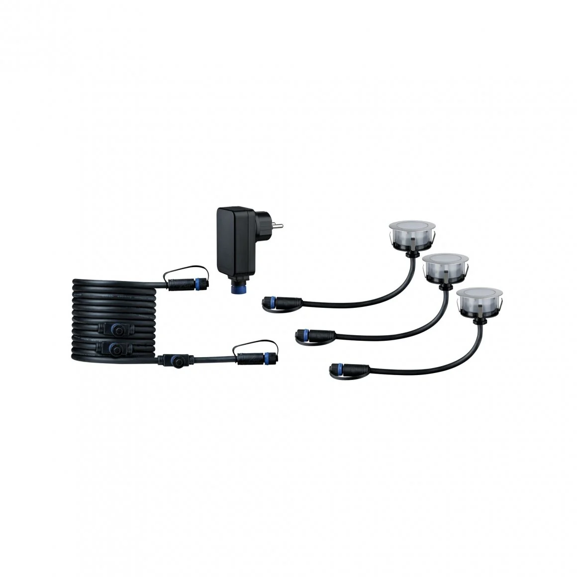 Plug & Shine LED Bodeneinbauleuchte Floor Basisset Insektenfreundlich  IP67 2200K 3x2W 21VA Silber - Image 5