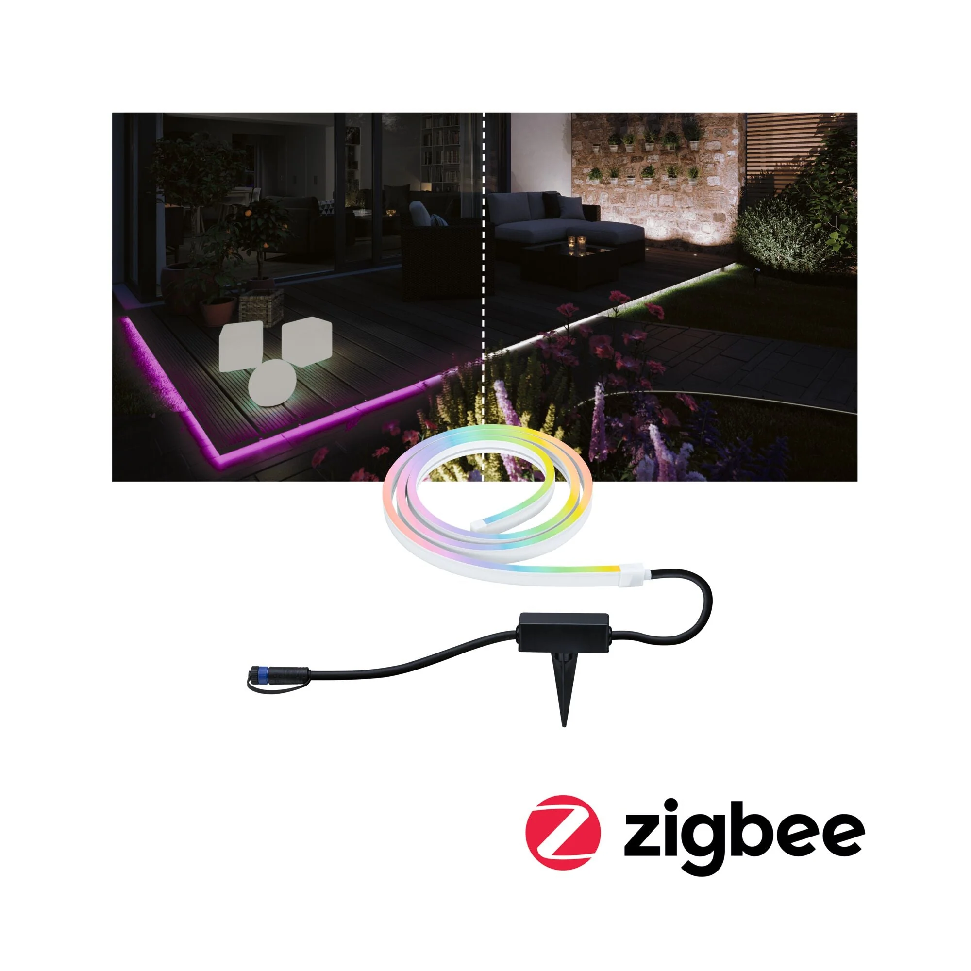 Plug & Shine Smooth Einzelstripe IP67 RGBW+ 11W Weiß