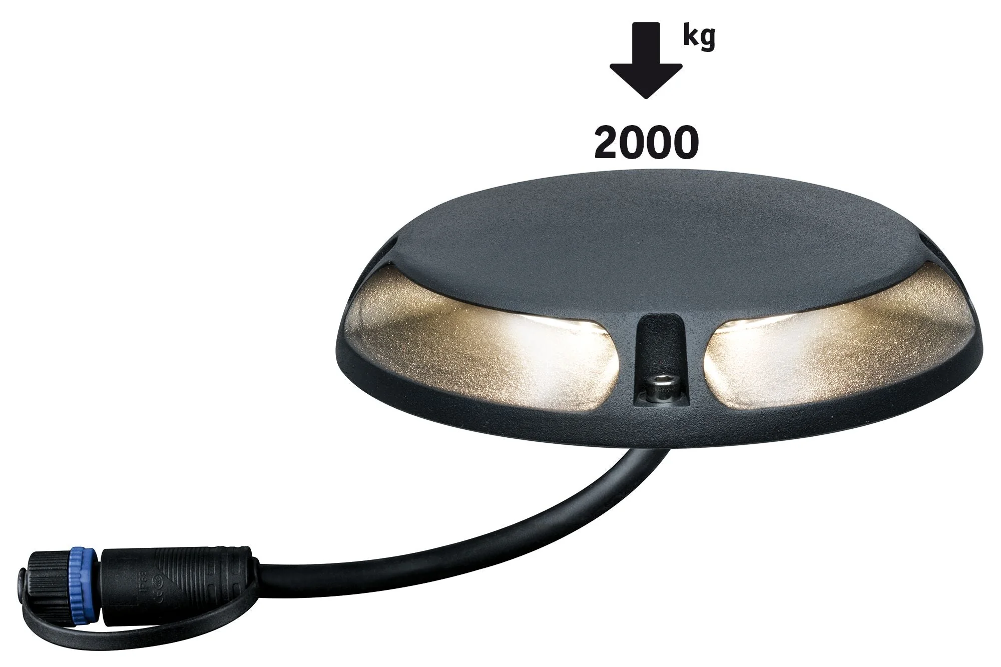 Plug & Shine Warmweiß  Einzelspot Zweifacher Lichtaustritt, 180° IP67 3000K 2x3,3W Anthrazit - Image 7