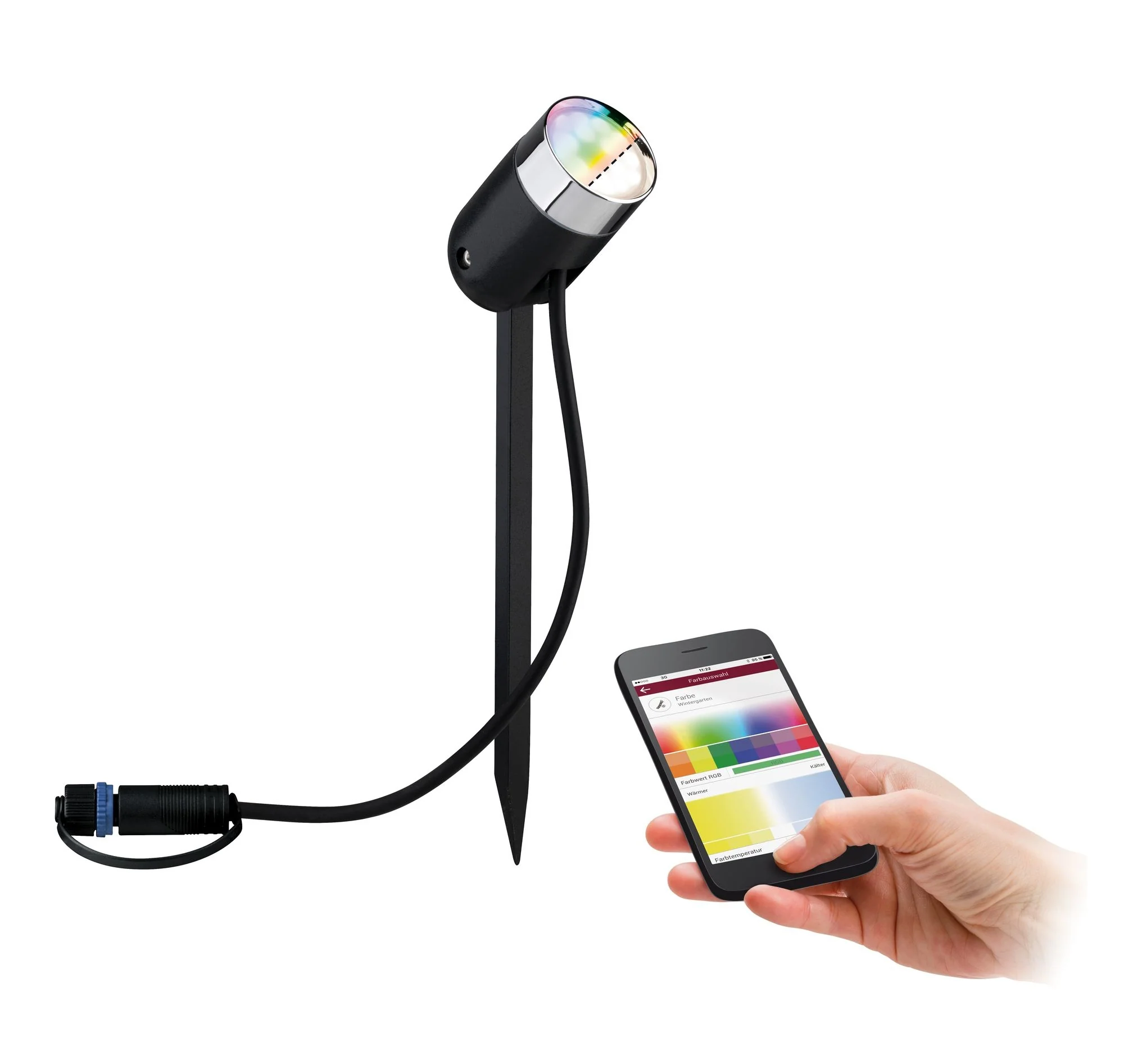 Plug & Shine ZigBee RGBW Spot Pike 4W 24V 40° Anthrazit