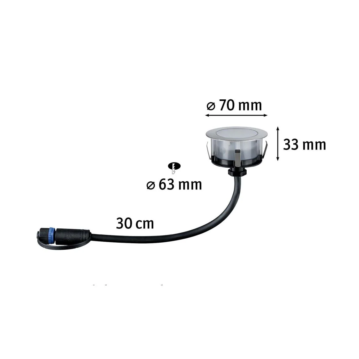 Plug & ShineLED BodeneinbauleuchteSmart Home Zigbee 3.0 Floor Einzelleuchte IP67 RGBW+ 2W Edelstahl - Image 3