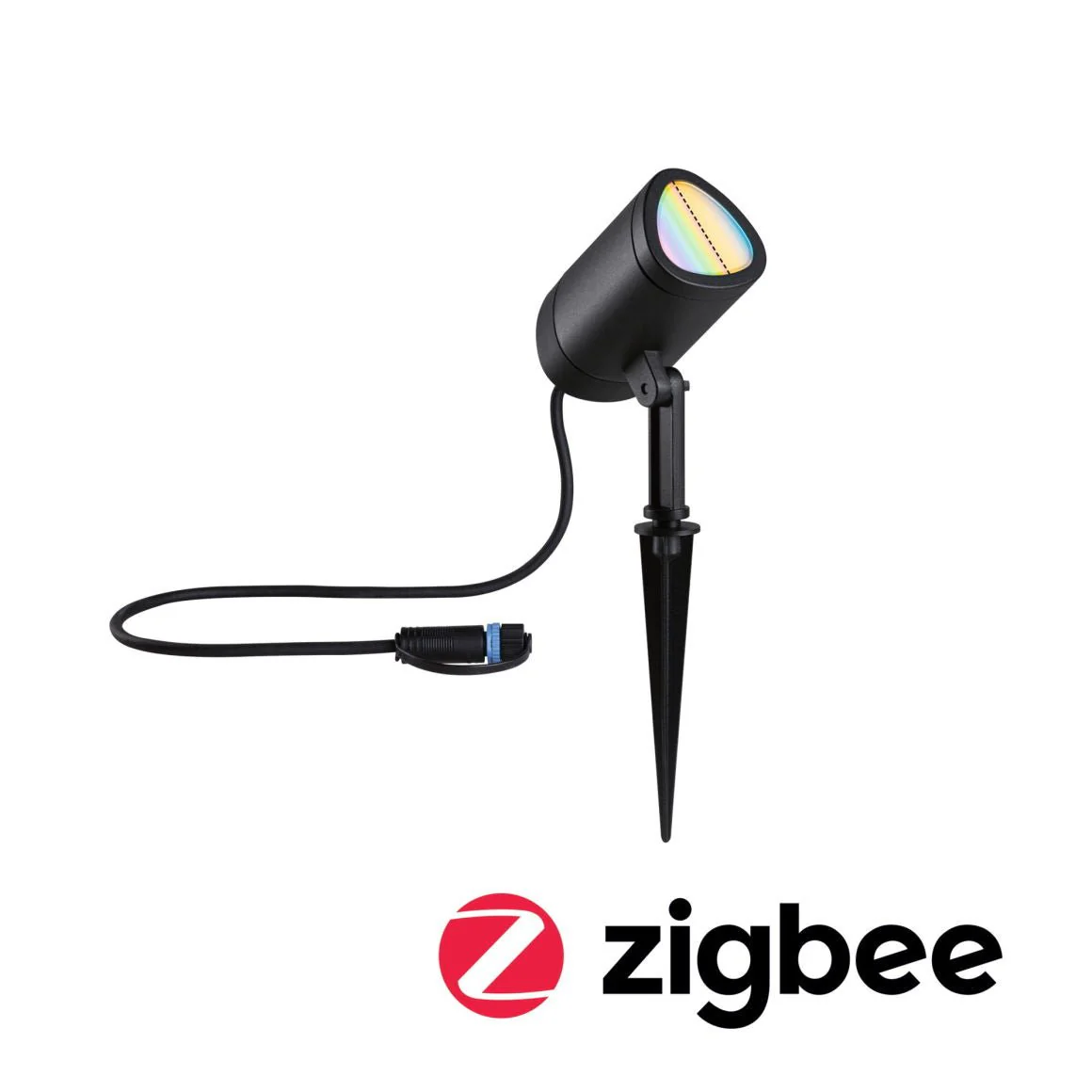 Plug & ShineLED GartenstrahlerSmart Home Zigbee 3.0 Shira IP65 RGBW+ 6,5W Anthrazit