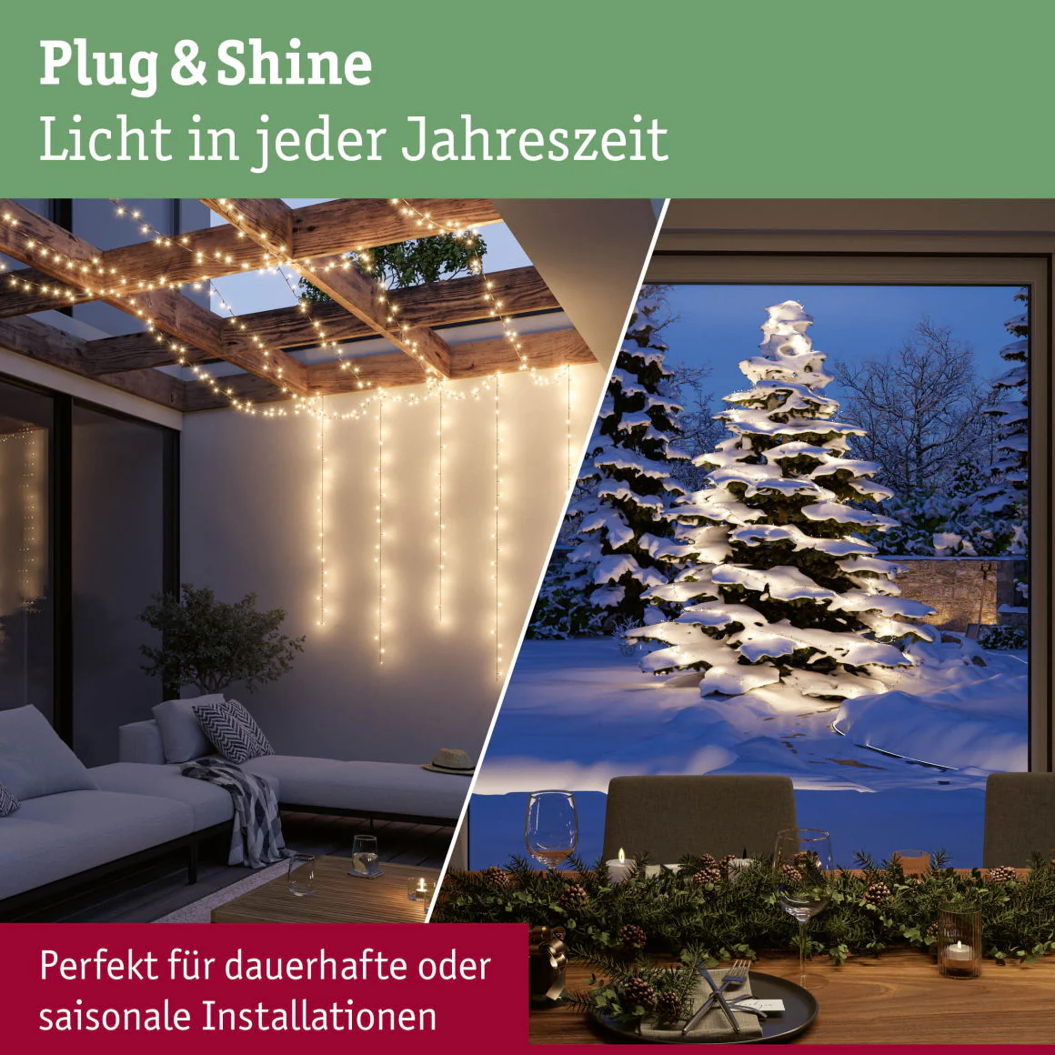 Plug & ShineLED Lichterkette Yuna Warmweiß 7,4m IP44 1,3W Schwarz - Image 6