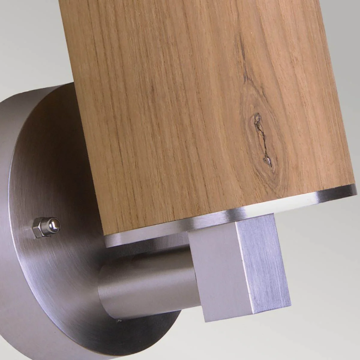Poole 1-flammige Wandleuchte - Teak und Edelstahl - Image 3