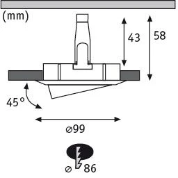 Premium Premium Einbauleuchte rund 99mm 45° GU5,3 max. 50W 12V dimmbar Weiß rund 99mm 45° GU5,3 max. 50W 12V dimmbar Weiß - Image 2